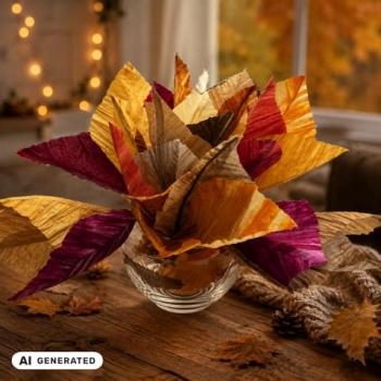 Lichterkette Herbstlaub